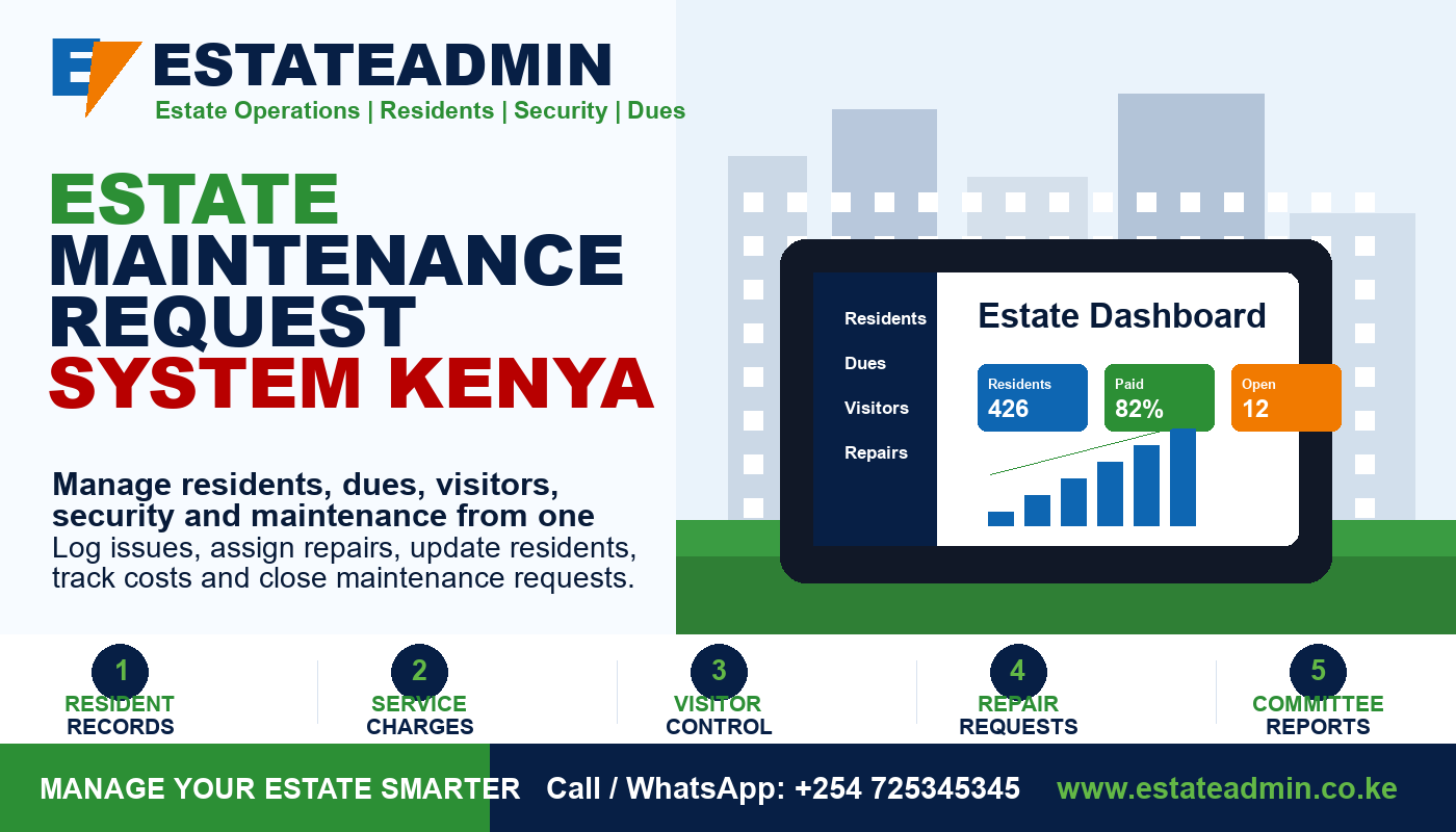 Estate Maintenance Request System Kenya by EstateAdmin