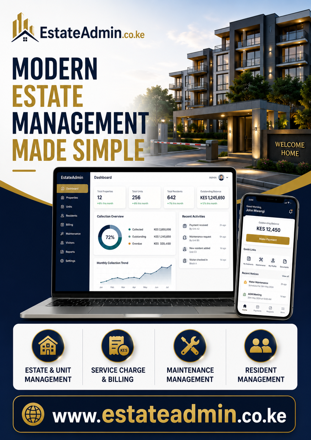 Estate Arrears Tracking Software