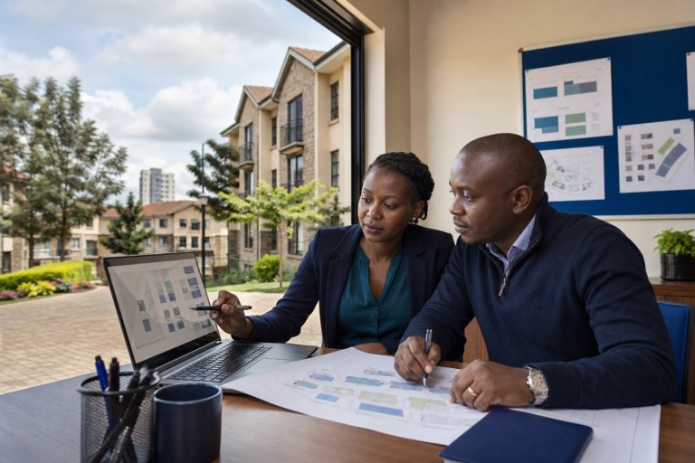 Kenyan residential estate administrator organising apartment and townhouse unit records