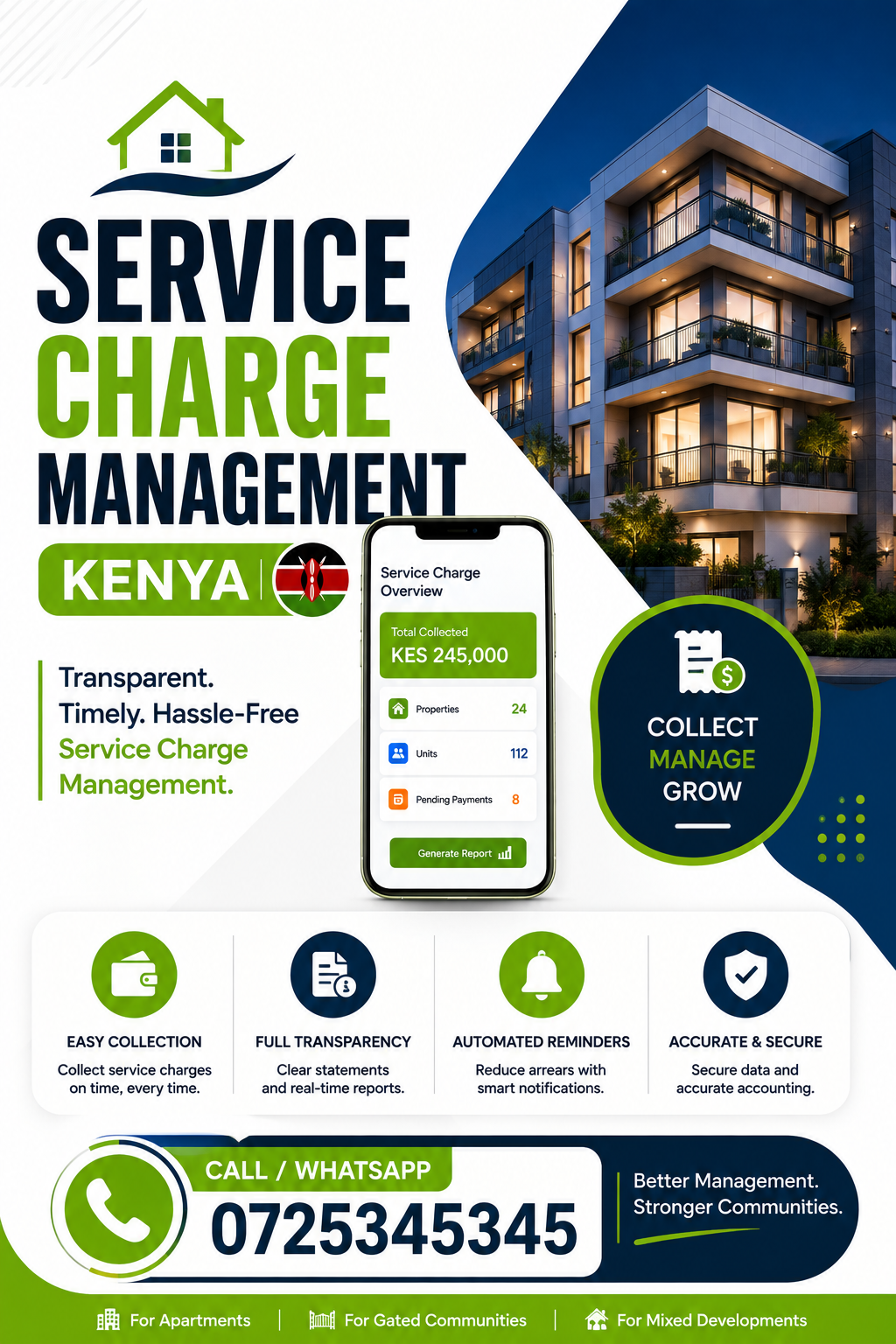service charge reconciliation system Kenya